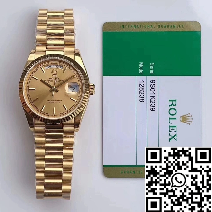 Dial Factory Rolex EW Yellow Day-Date Gold Champagne M128238-0045 0131